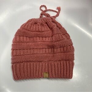 SO ponytail hat pink one‎ size